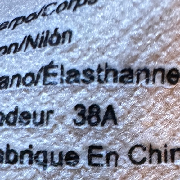 Removable Straps, Convertible Cream Padded Bra 38A strapless halter everyday - Picture 9 of 9